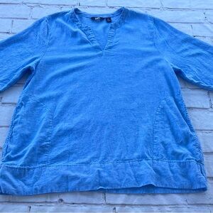 Lands' End Light Blue V-Neck Tunic